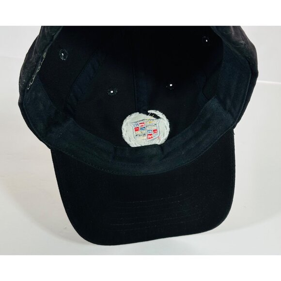 Cadillac Crest Logo Black Adjustable Baseball Hat Cap Luxury Auto Automobiles - Picture 10 of 10